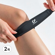 챔핏 러닝 슬개건 무릎보호대, 블랙, 2개