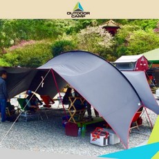 OUTDOOR CAMP 大哈比《星戰黑》天幕帳 露營野餐超高防水, 星戰黑, -