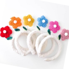 행사소품 축제 파티용품 플라워 밍크 머리띠, 핑크