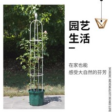 可調最高1.8米歐式宮廷風簡約玫瑰爬藤花架陽台月季盆栽家用花支架園藝植物室外爬藤架, 1個, U型直徑30cm高180cm（4圈）, 隨機