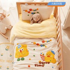 幼稚園寶寶牛奶絨加厚三件套：冬季兒童午睡必備，柔軟舒適，保暖透氣，卡通圖案設計, 【A類高克重】汽車大隊HL，1斤大豆被6件套