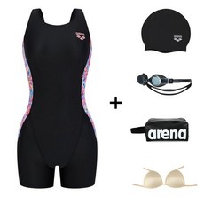 아레나 여성일반 3부 U백 수영복 수경 수모 가방 브라캡 5종세트 A5SL1PL52BLK NVY 360608
