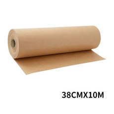38CMX10M 크래프트 종이 롤 선물 포장 게시판 공예품 부케 포스터 이사 용품 포장지, 01 Brown 38CMX10M
