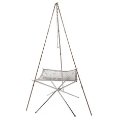 캠프파이어 요리용 삼각대 - 요리 장비 야외 화덕 스탠드 휴대용 주철 오픈 캠핑 조리기구 더치 오븐 그릴 롯지 화덕용, 1개, 01 MS-105-BRZ