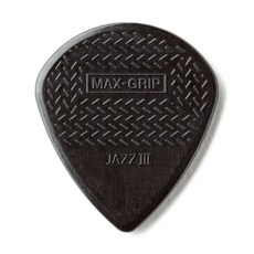 Dunlop 던롭 피크 Nylon Max Grip JAZZ III BLACK 471R3 (블랙) [공식수입정품], 1개