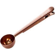 가방 클립이 달린 커피 스쿱 다기능 분유 계량 스푼 20ml(블랙), 2*Rose Gold