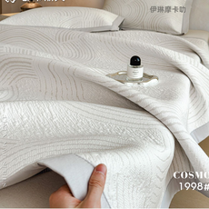 HYLSS夏季冰豆豆涼蓆冰絲蓆床笠款家用單人蓆子, 咖色(1197)