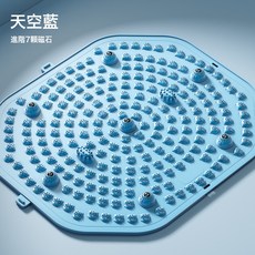 DIU 指壓板超慢跑室內專用趾壓板原地跑步腳底足底按摩腳墊腳踩通經絡, 藍色【60CM超大尺寸-7磁石】指壓板:如圖, 1個