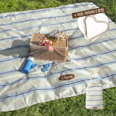 리베아르 감성 여행 경량 돗자리 방수 돗자리 휴대용 피크닉 매트, 크림치즈