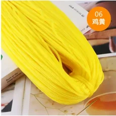 1Pc 200g 크로 셰 뜨개질 중공 원사 나일론 코드 스레드 라인 DIY 팔찌 매트 모자 가방 신발 수제 3mm, 37 6 chicken yellow