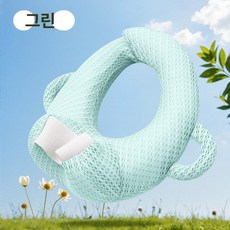 데이희 젖병쿠션 아기베개 셀프수유쿠션 젖병홀더, 21x17x4cm, 그린