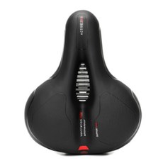 안장 자전거안장 실내 전기 엉덩이 탄탄한 무통증 쿠션, 1개, 레드