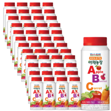 롯데푸드 파스퇴르 유기농 야채농장 ABC주스, 190ml, 48개