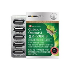 내츄럴플러스 - 징코 + 오메가3 1200mg x 60캡슐, 1정, 1개