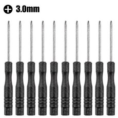 휴대용 소형 미니 스크루 드라이버 전화 수리 도구 스틸 블랙 수리 도구 2mm 3mm 10 개, 01 Cross 3.0mm