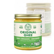 퓨어 인디언 푸드 기버터 유기농 목초사육 기 버터, 3개, 220g