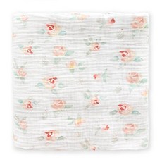 SwaddleDesigns 면 모슬린 포대기 담요 남아 및 여아용 속싸개 최고의 샤워 선물 116.8 x 116.8cm46 46인치 어린 양 스털링 182379, Peachy Pink Floral