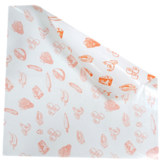 P02O 식품포장지 300mm x 300mm, 주황색, 1000개