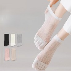 루미또와 통풍 시원한 고급메쉬 여자 발가락양말 5컬레