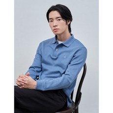 매장정품 빈폴 BEANPOLE MEN 캐시미어 혼방 칼라넥 티셔츠 - 블루 250800