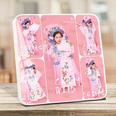 【新品促銷】宮格拼圖水晶相框掛牆九宮格相框擺件裝飾加洗照片2025新款, 1個, 3拼圖,20*20擺 臺（正方形八寸）