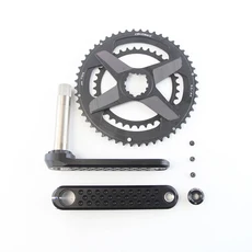 CRUZbike 로드 바이크 크랭크 155/160/165/170/ 더블 체인링 46 30/48 32T (바텀 브래킷 포함), 03 155mm, 04 Crank BB 52 36T