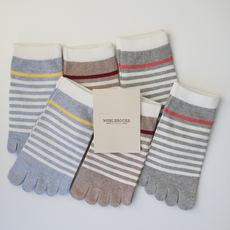 노블삭스 여성 여자 단목 발가락 양말 6켤레 국내생산