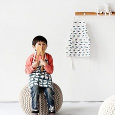 북유럽풍 북극곰 돌고래 캐릭터 유아앞치마 공주옷