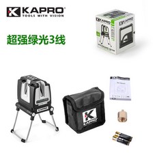 KAPRO 873G 綠光3線 水平儀 高精度 小型十字, 1個, 873G三線綠光