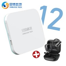 UNBLOCK TECH 安博盒子12代，智慧語音控制，高畫質影音體驗，家庭娛樂首選, 1個, 安博十二代(送Clip30無線耳機)