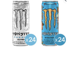 몬스터 에너지 355ml 울트라x12캔+망고 로코x12캔, 48개
