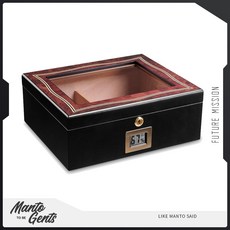 曼托 雪茄保濕盒 雪松木保濕盒 雪茄收納盒 養茄醇化保濕箱 棕色/黑色