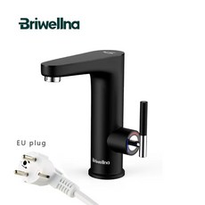 Briwellna 전기 온수기 온수 수도꼭지 in Tankless Geyser 220V 가정용 인스턴트, 유럽 연합, Matte Bla  1