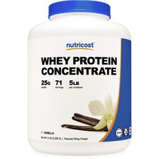 nutricost 濃縮乳清蛋白粉 香草口味, 2.268kg, 1罐