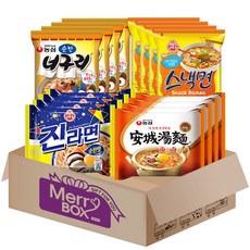 순한라면세트 08호(순한너구리4+안성탕면4+진라면순한맛4+스낵면4)+메세지카드, 1박스