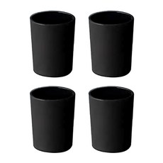 캔들 디퓨저 용기 고급 유리병 화병, 캔들용기, 블랙 90ml 4개