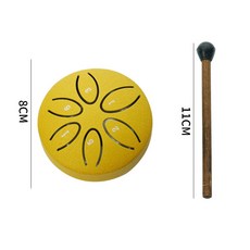 3寸6音迷你空靈鼓, 老樹葉3寸6音 金色 鼓槌 譜 布袋, 1套, KL - LG01