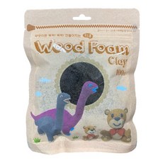 공예야 놀자 클레이재료 우드 폼(지퍼) 100g 검정, 1개