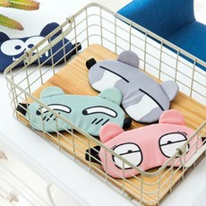 찜질 캐릭터 수면안대(HMI41), 네이비