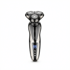 6D SHAVER 電動刮鬍刀 充電式全身水洗 三合一多功能 LCD顯示 1小時快充, 升級翻蓋數顯鼻毛器, 如圖所示