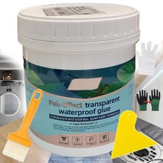 디트로이트레인 투명 방수 접착제 인비저블 셀란테 리퀴드오 파라 그리에타스 폴리우레탄 코팅 에이전트 루프 벽 정원 욕실 주방(17온스), 17oz