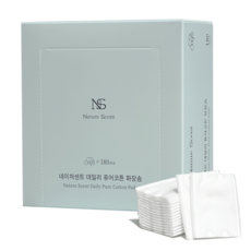 NatureScent 네이처센트 데일리 퓨어코튼 화장솜 대용량, 1개, 180매입