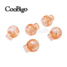 플라스틱 코드 토글 클립 투명 다채로운 로프 스프링 신발끈 파라코드 스트링, Orange, 1개