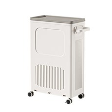 더디테일 홈트레이닝 요가매트 운동기구 요가 장비 보관함 다용량 멀티 정리함 바퀴 달린 이동식 내구성이 뛰어난 플라스틱 수납함 실용적인 공간 절약 활용 플립형 수납함, 화이트