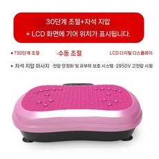 가정용 진동운동기 실내 전신운동 덜덜이 머신 자석마사지기 헬스기구, 택배, 30단수동조정+마그넷마사지(핑크)