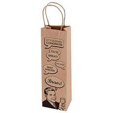 레블페이퍼 크래프트 토스트 투 더 타운 보틀 백 와인케이스 750ml, 혼합 색상, 1개