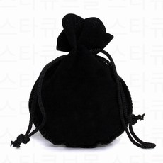 벨벳 복주머니 주얼리 복조리 돌반지주머니 복조리 돌선물, 블랙, 1개