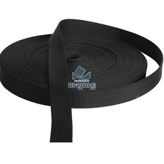 나일론 웨빙 스트랩 웨빙끈 가방끈 벨트끈 25mm 절단판매, 25mm x 길이:수량당1m, 1개, 블랙