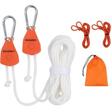 오로스터트 접이식 빨랫줄 야외 실내 휴대용 여행용 옷줄 헤비 듀티 래칫 풀리 캠핑 크루즈 뒷마당 발코니 기숙사를 위한 19피트 세탁 건조 라인