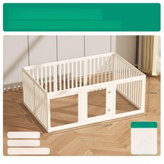 강아지 릴 가림막 확장형 펜스 투명 대형, 1개, 반경 60 투명 7개 2개 152x102cm